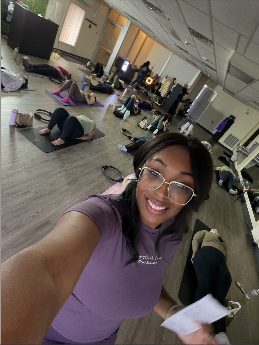 Duriyyah at a Good Anatomy pilates and selfcare gathering.